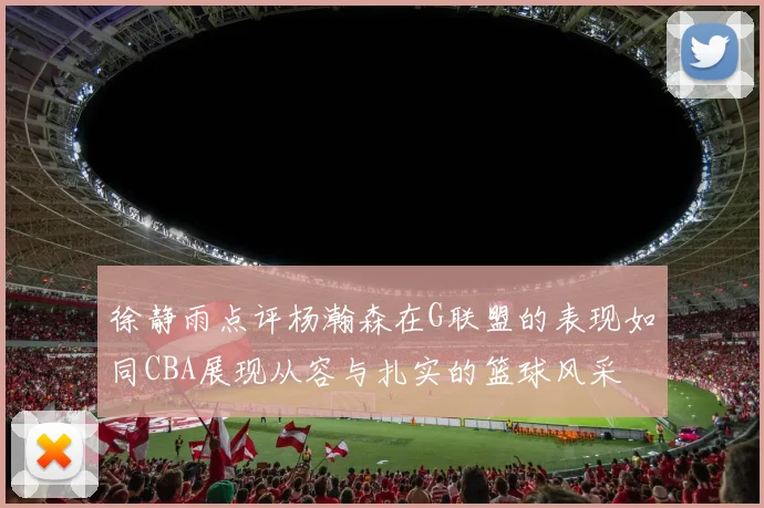 徐静雨点评杨瀚森在G联盟的表现如同CBA展现从容与扎实的篮球风采